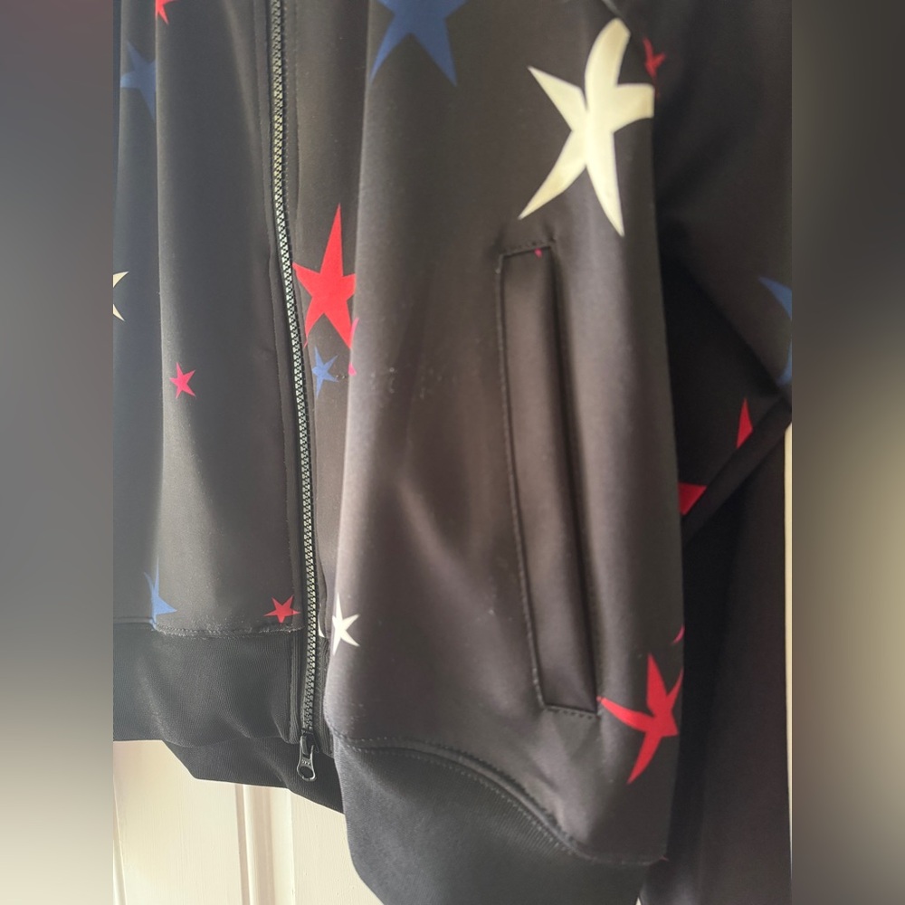 Pam & Gela Multicolor cropped star jacket, full zipper, size small - Picture 6 of 7